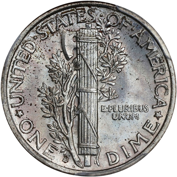 1937-D 10c MS FB MS68 FB thumbnail 2