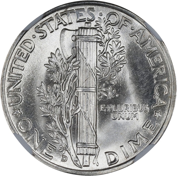 1943-D 10c MS FB MS67 FB thumbnail 2