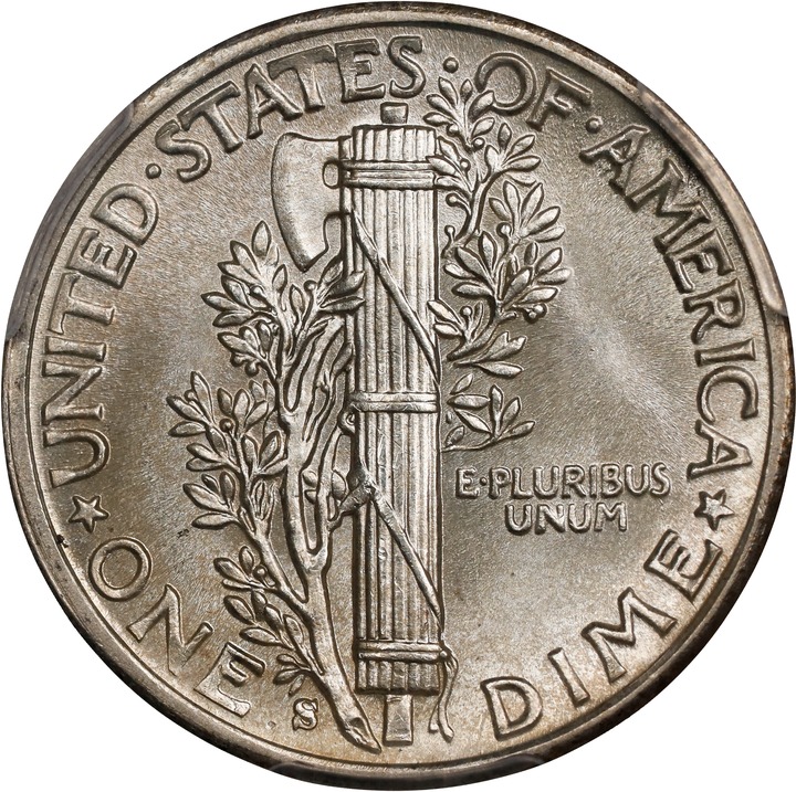 1943-S 10c MS FB MS67 FB thumbnail 2