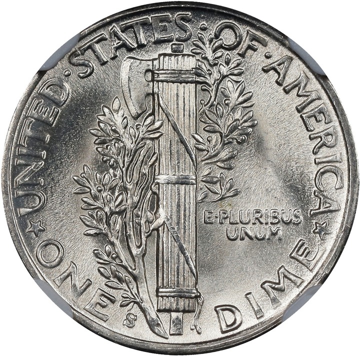 1943-S 10c MS FB MS67 FB thumbnail 4