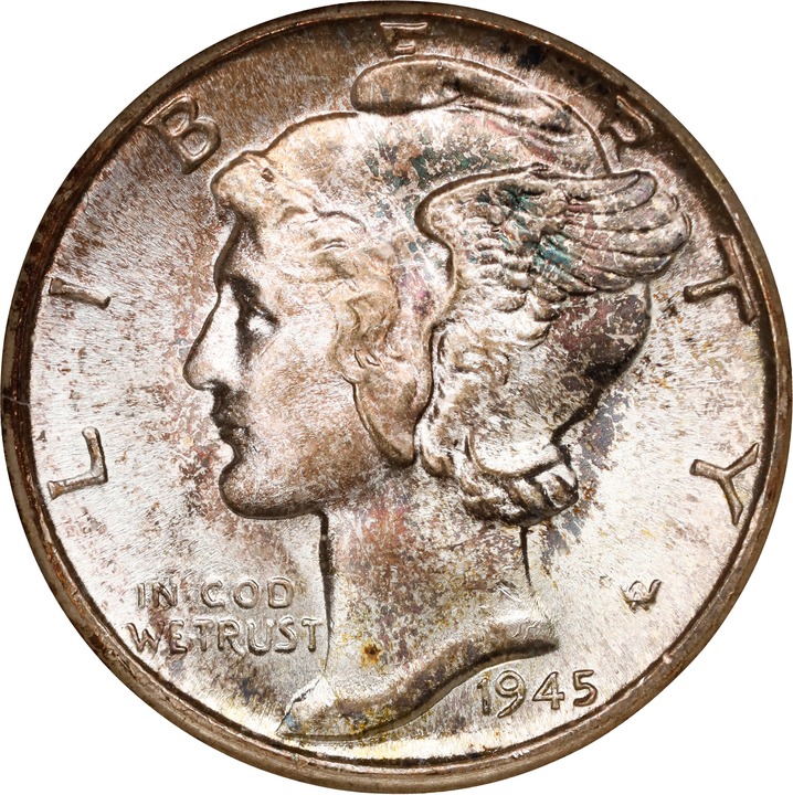 1945-D/D 10c Repunched Mintmark, FS-503 MS FB thumbnail 3