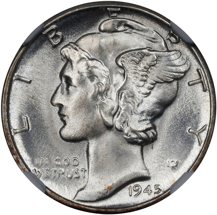 1945-D/D 10c Repunched Mintmark, FS-503 MS FB thumbnail 4