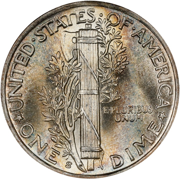 1945-S 10c MS FB MS67 FB thumbnail 2