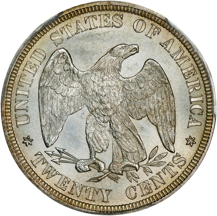 1876 20c MS65 thumbnail 2