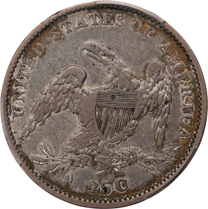 1834 25c VF30 CAC thumbnail 2