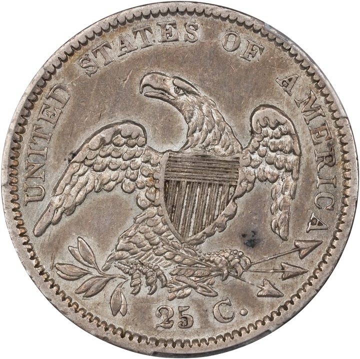 1834 25c XF45 CAC thumbnail 2
