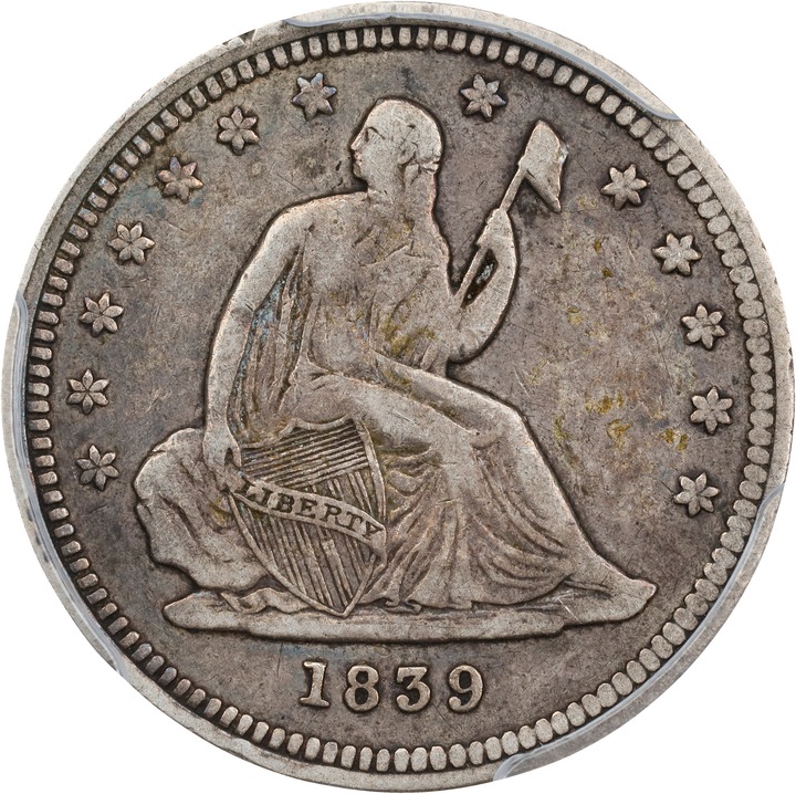 1839 25c No Drapery MS thumbnail 4