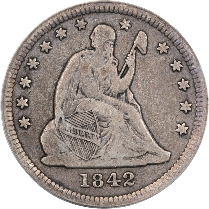 1842-O 25c Large Date MS thumbnail 3