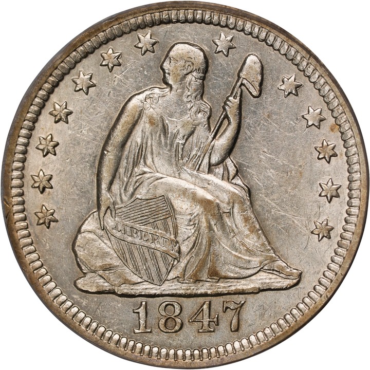 1847-O 25c MS thumbnail 2