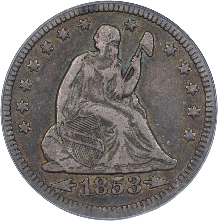 Seated Liberty Quarter 25c Arrows & Rays, 1853 [Type] G6 thumbnail 24