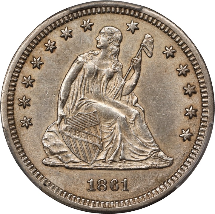 1861-S 25c MS thumbnail 3