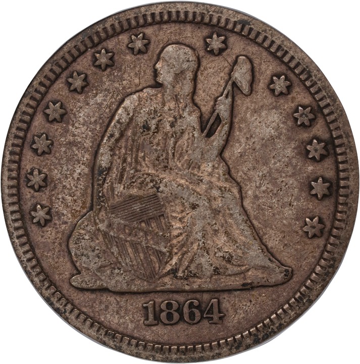1864-S 25c MS thumbnail 2