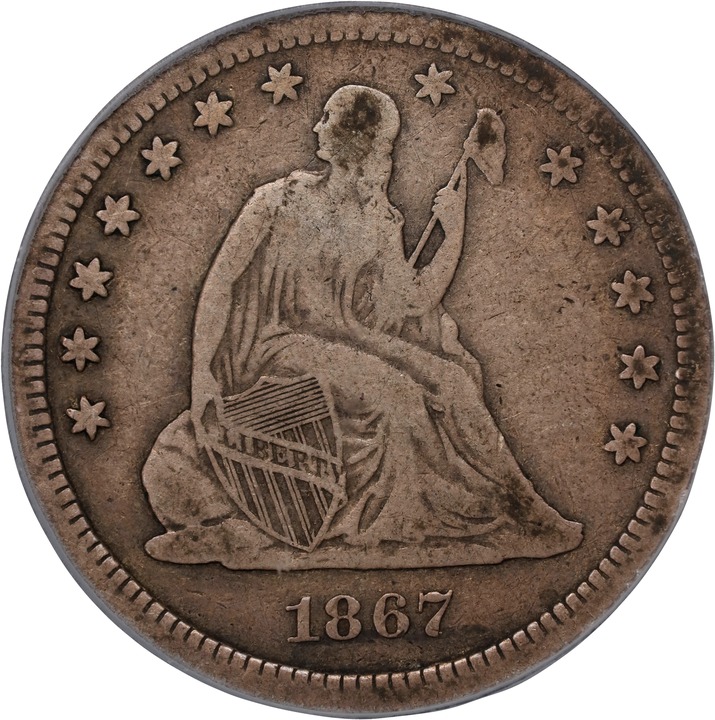 1867-S 25c MS thumbnail 3