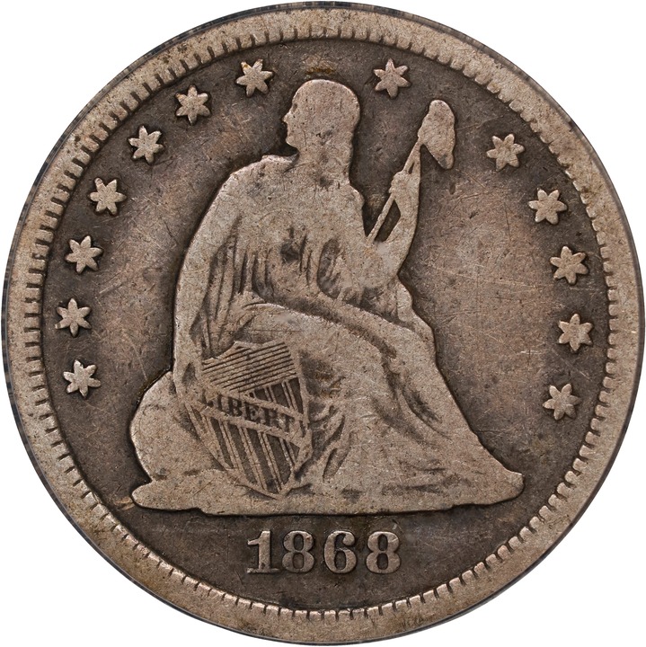 1868-S 25c MS thumbnail 2