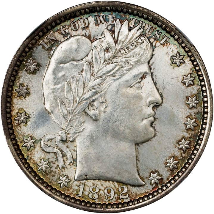 1892 25c AU53 CAC thumbnail 24
