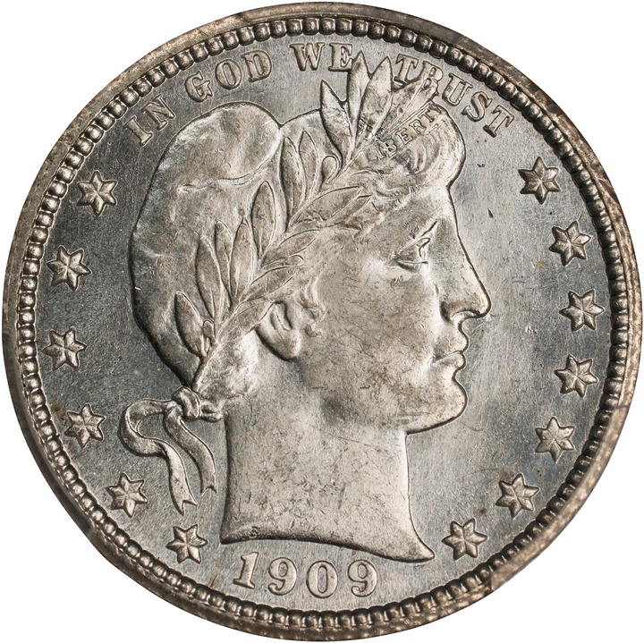 Image for 1909 25c MS64