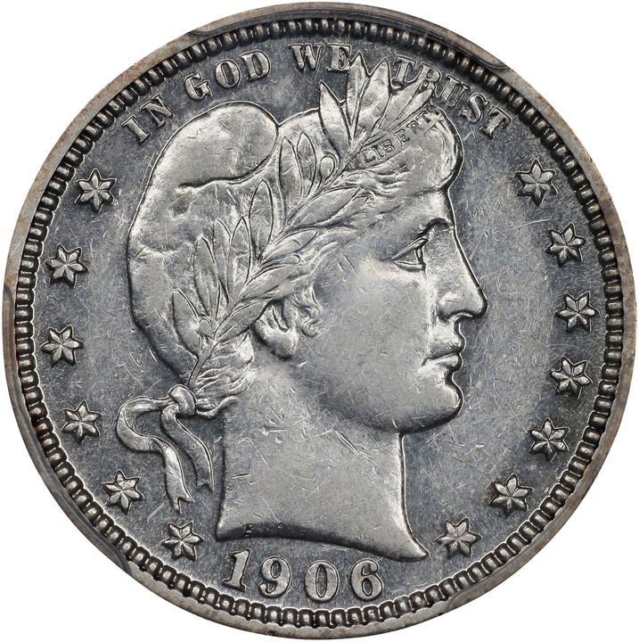 Image for Barber Quarter 25c 1892-1915 [Type] AU55