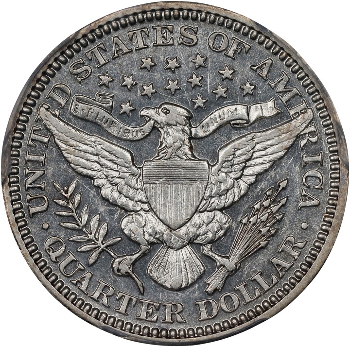 Barber Quarter 25c 1892-1915 [Type] AU55 thumbnail 2