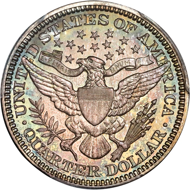 Barber Quarter 25c 1892-1915 [Type] PR67 CAC thumbnail 2