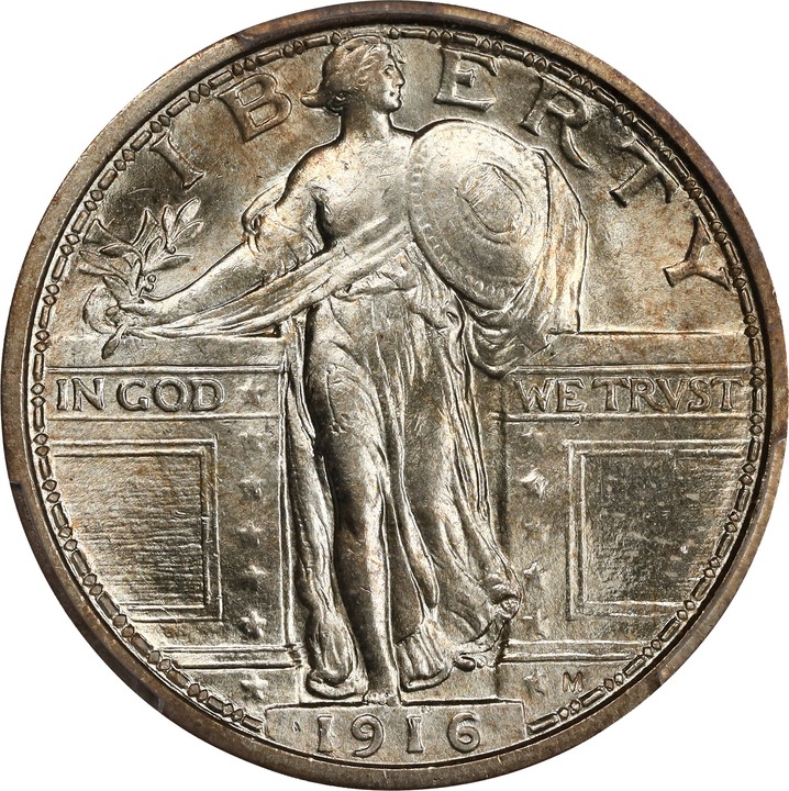 1916 25c Standing Liberty MS FH thumbnail 5