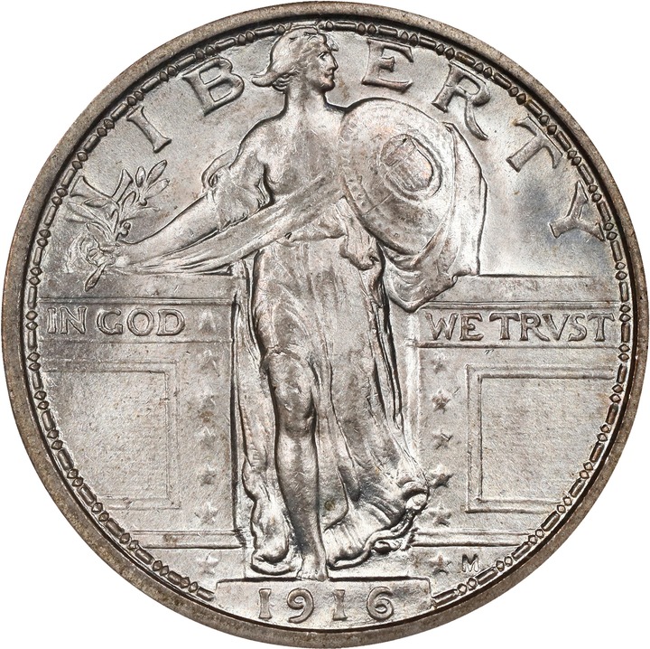 1916 25c Standing Liberty MS FH thumbnail 6