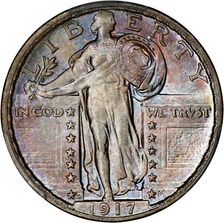 1917-D 25c Type 2 MS thumbnail 5