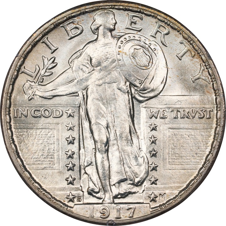 1917-S 25c Type 2 MS thumbnail 3