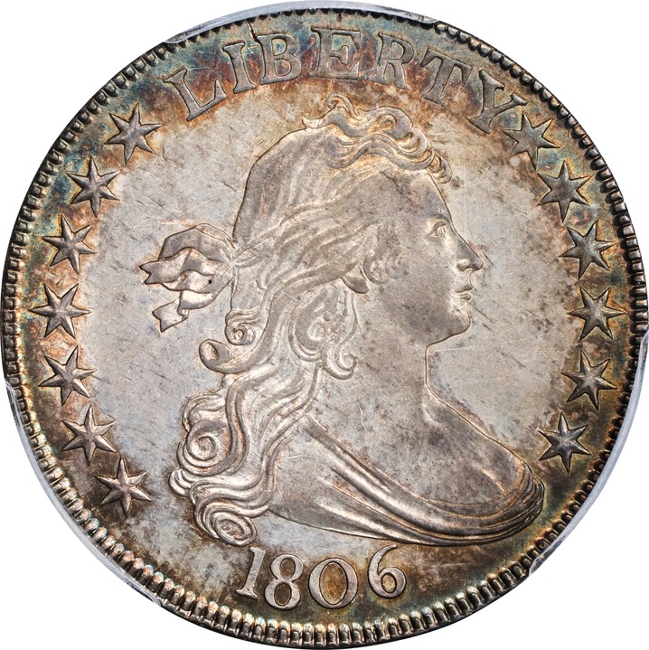 Image for 1806 50c Pointed 6, Stem MS62