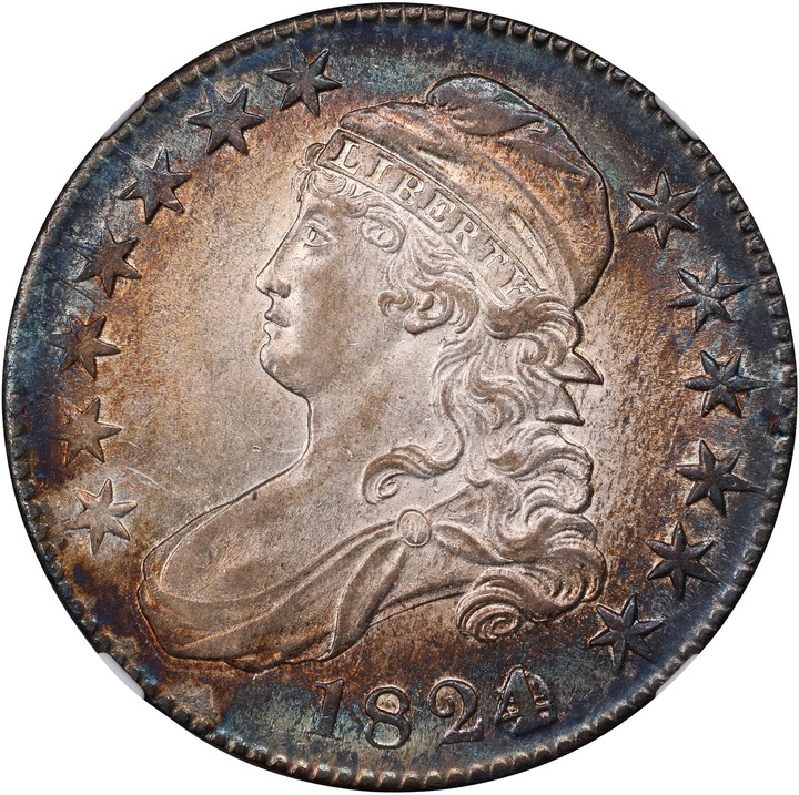 1824 50c Over Various Dates AU50 thumbnail 16