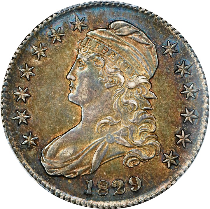Image for 1829 50c Small Letters AU53 CAC