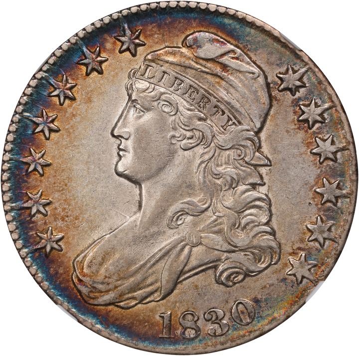 Image for 1830 50c Small 0 AU53 CAC