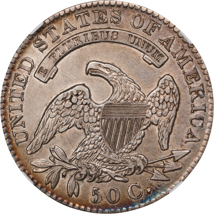 1830 50c Small 0 AU53 CAC thumbnail 2