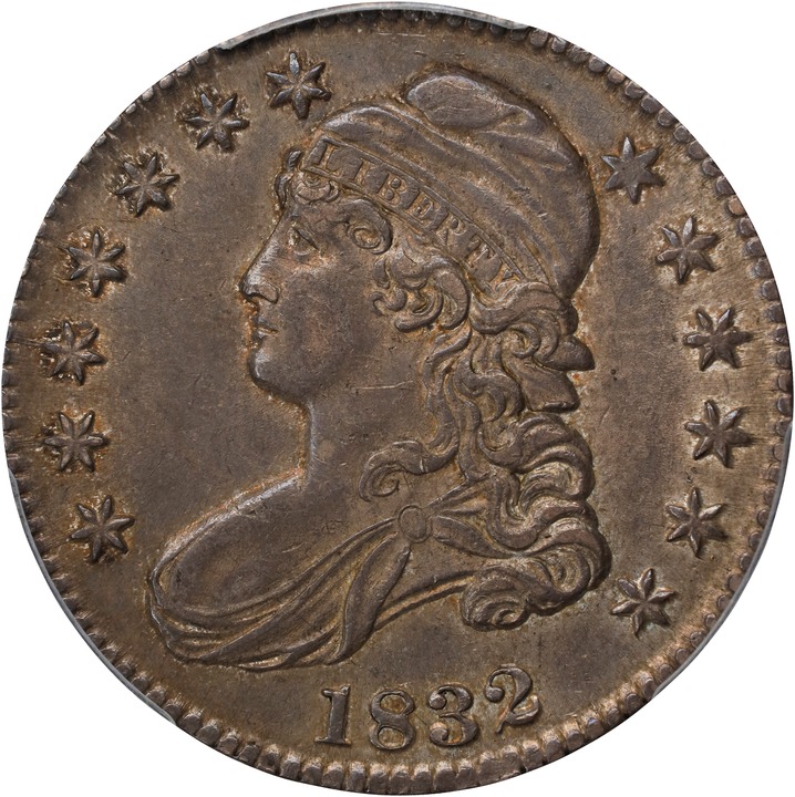 1832 50c Large Letters AU50 thumbnail 6