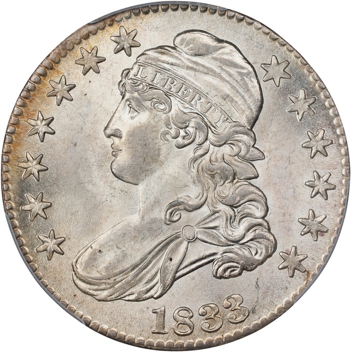 Image for 1833 50c MS64 CAC