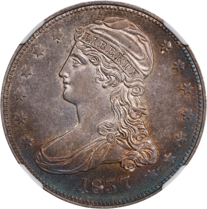Image for 1837 50c Reeded Edge AU58 CAC