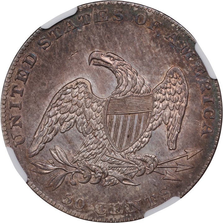 1837 50c Reeded Edge AU58 CAC thumbnail 2