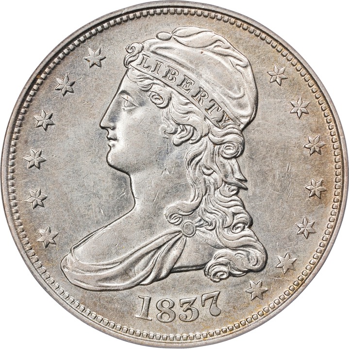 Image for Capped Bust Half Dollar 50c Reeded Edge, 1836-1839 [Type] AU50 CAC