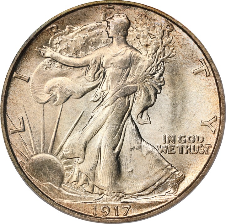 1917-S 50c Mintmark Reverse MS thumbnail 14