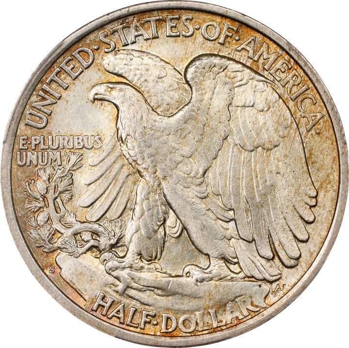 1917-S 50c Mintmark Reverse MS65 thumbnail 2