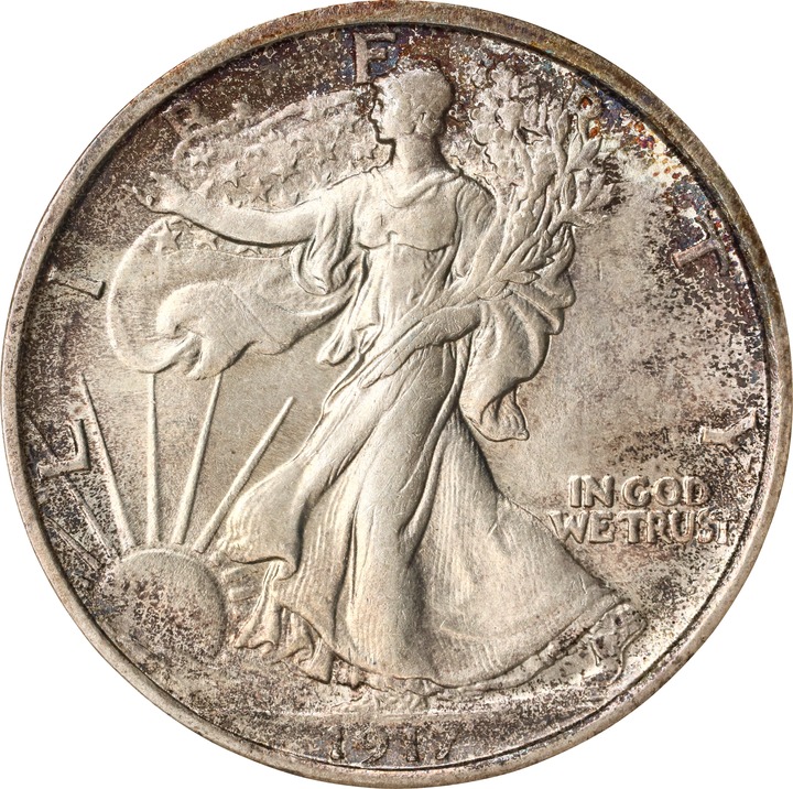 1917-S 50c Mintmark Reverse MS thumbnail 16