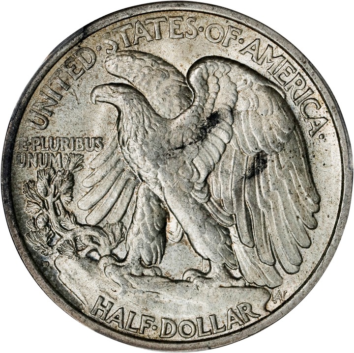 1919-D 50c MS62 thumbnail 2