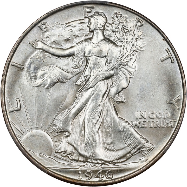 1946 50c Doubled Die Reverse MS thumbnail 4