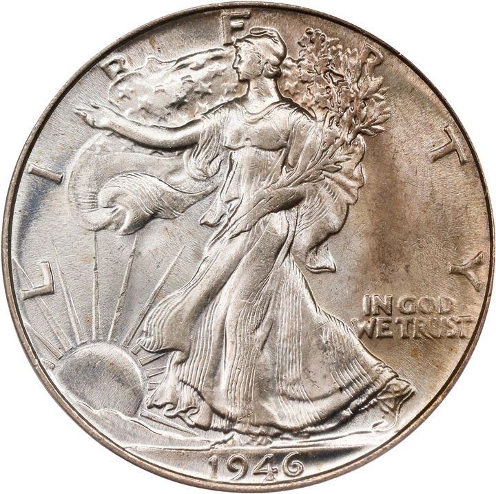 1946 50c Doubled Die Reverse MS thumbnail 5