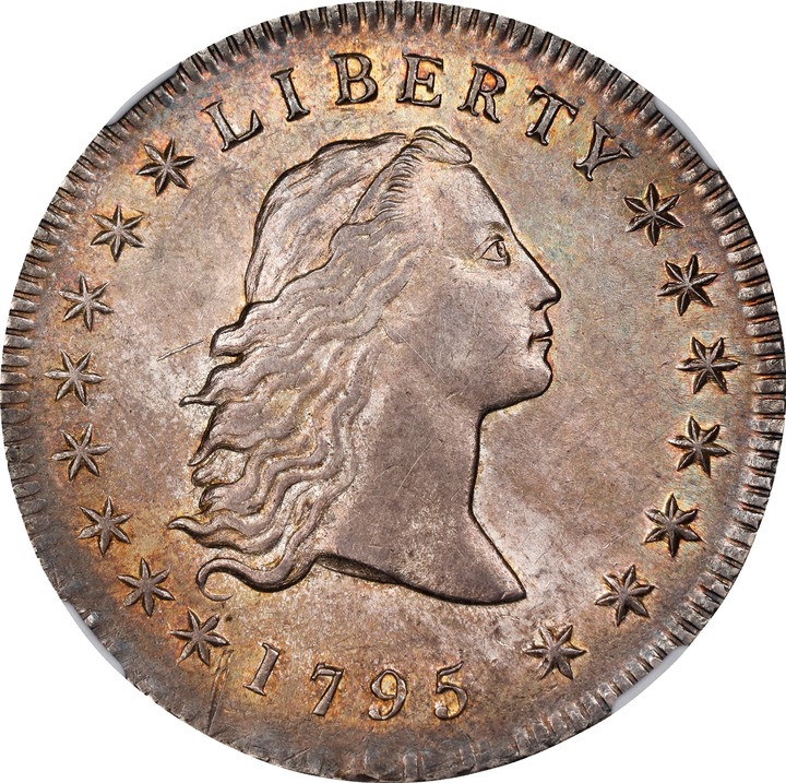 1795 $1  Flowing Hair, 3 Leaves MS thumbnail 5
