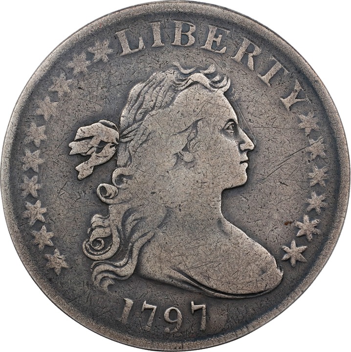 1797 $1  10x6 Stars, Large Letters AG3 thumbnail 7