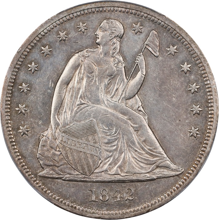 Image for 1842 $1 AU55