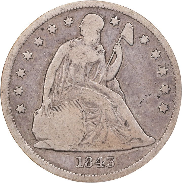 1843 $1 AG3 CAC thumbnail 11