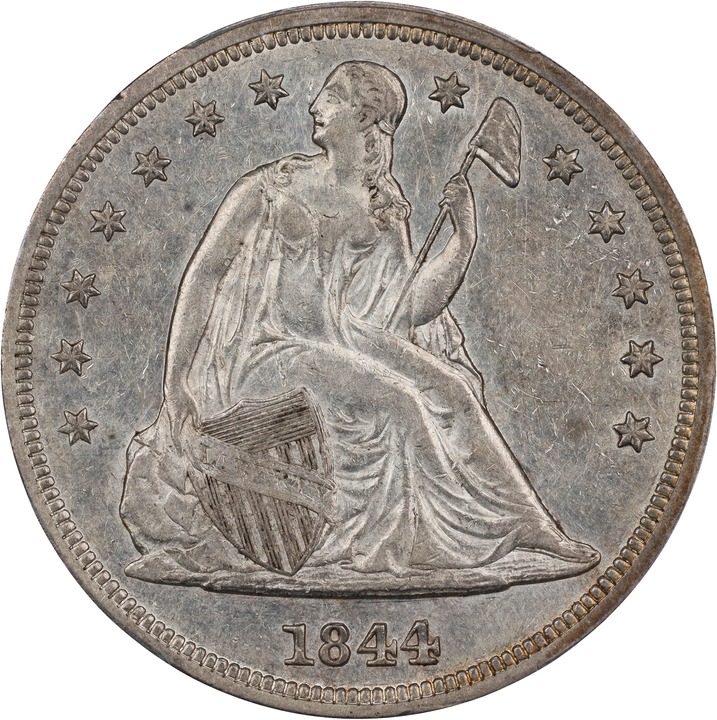1844 $1 MS63 thumbnail 18