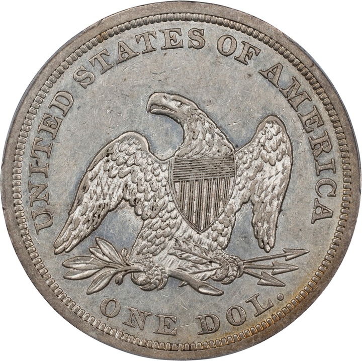 1844 $1 MS63 thumbnail 19