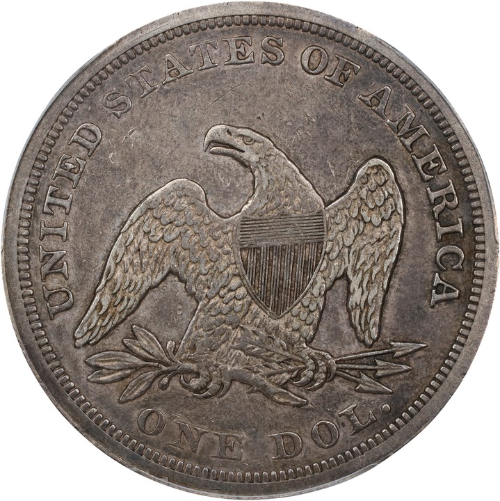 1845 $1 XF45 CAC thumbnail 2